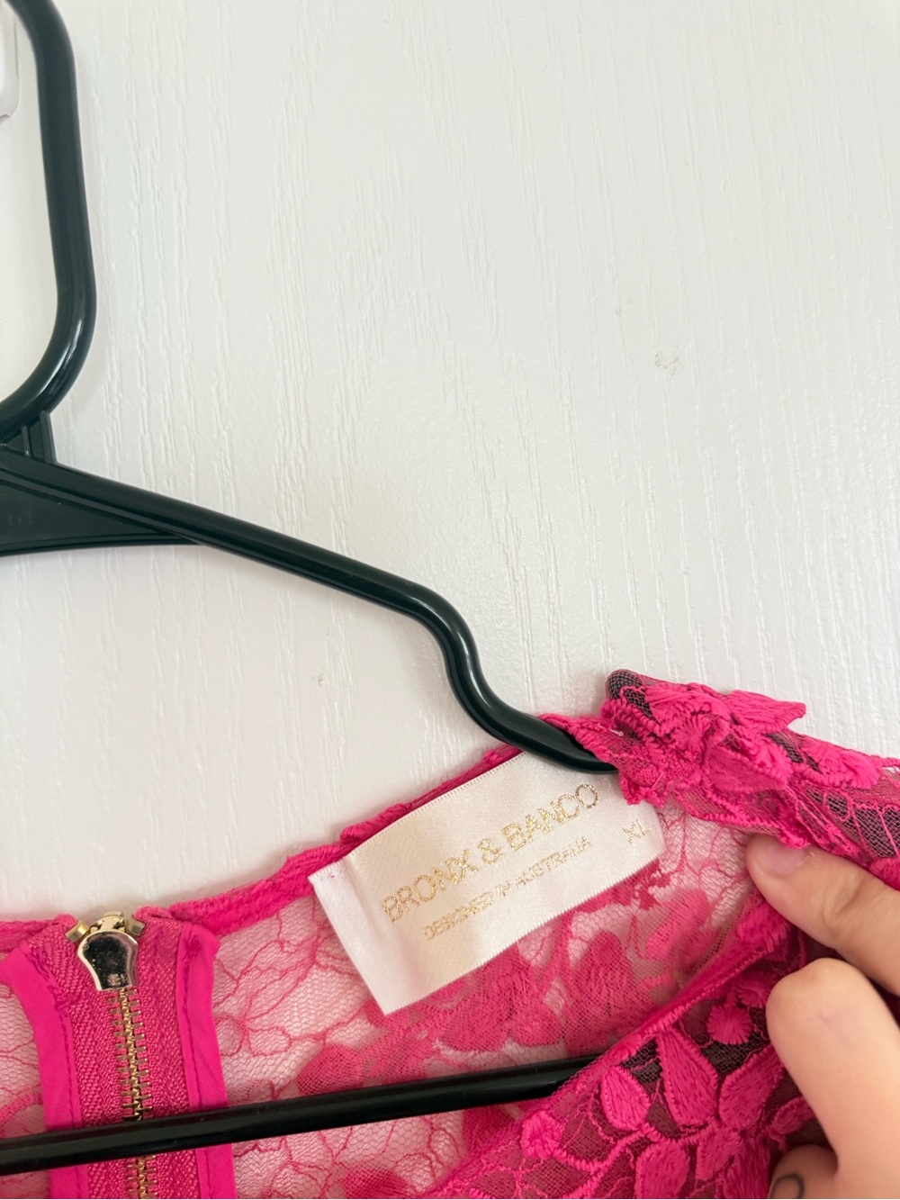 Bronx and Banco Megan Pink Lace Midi Dress - Picture 4 of 13